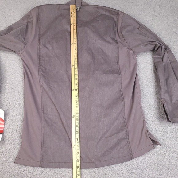 Chef Works Shirt Mens Medium Gray College Chefs Embroidered Uniform Cook Kitchen - Picture 15 of 16